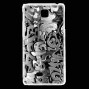 Coque LG F5 graffiti seamless background en noir et blanc