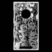Coque Nokia Lumia 830 graffiti seamless background en noir et blanc