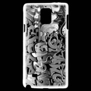 Coque Samsung Galaxy Note 4 graffiti seamless background en noir et blanc