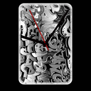 Grande pendule murale graffiti seamless background en noir et blanc