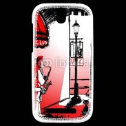 Coque HTC One SV Saxophoniste en dessin 65