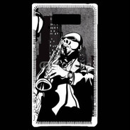 Coque LG Optimus L7 Saxophoniste en dessin 66