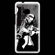 Coque HTC One Saxophoniste en dessin 66
