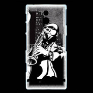 Coque Sony Xperia P Saxophoniste en dessin 66