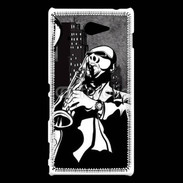 Coque Sony Xperia M2 Saxophoniste en dessin 66