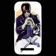 Coque HTC One SV Trompettiste en dessin 65