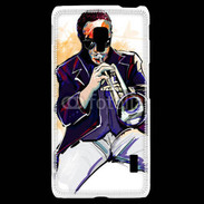 Coque LG F6 Trompettiste en dessin 65