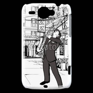 Coque HTC Wildfire G8 La vie en Jazz noir et blanc 55
