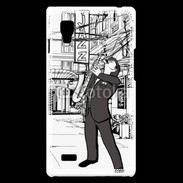 Coque LG Optimus L9 La vie en Jazz noir et blanc 55