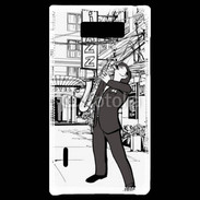 Coque LG Optimus L7 La vie en Jazz noir et blanc 55