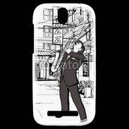 Coque HTC One SV La vie en Jazz noir et blanc 55