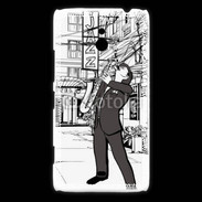 Coque Nokia Lumia 1320 La vie en Jazz noir et blanc 55