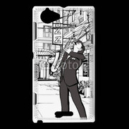 Coque Sony Xperia L La vie en Jazz noir et blanc 55