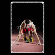 Etui carte bancaire Athlete on the starting block