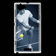 Coque Sony Xperia L Tennis en noir et blanc 75