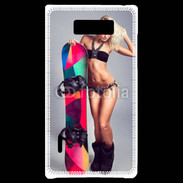 Coque LG Optimus L7 Snowboard Sexy
