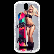 Coque HTC One SV Snowboard Sexy