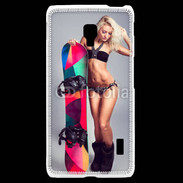 Coque LG F6 Snowboard Sexy