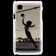 Coque Samsung Galaxy S Beach Volley en noir et blanc 115