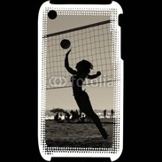 Coque iPhone 3G / 3GS Beach Volley en noir et blanc 115