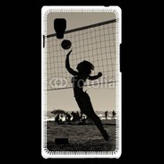 Coque LG Optimus L9 Beach Volley en noir et blanc 115