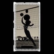 Coque Nokia Lumia 925 Beach Volley en noir et blanc 115