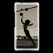 Coque Huawei Ascend Mate Beach Volley en noir et blanc 115