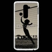 Coque LG G2 Beach Volley en noir et blanc 115