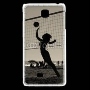 Coque LG F5 Beach Volley en noir et blanc 115