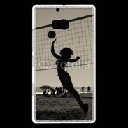 Coque Nokia Lumia 930 Beach Volley en noir et blanc 115