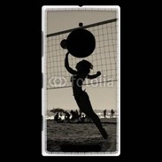 Coque Nokia Lumia 830 Beach Volley en noir et blanc 115