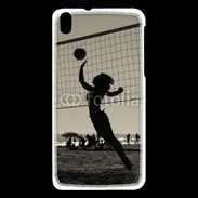 Coque HTC Desire 816 Beach Volley en noir et blanc 115