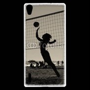 Coque Huawei Ascend P7 Beach Volley en noir et blanc 115