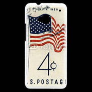 Coque HTC One Timbre vintage USA