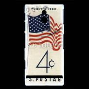 Coque Sony Xperia P Timbre vintage USA