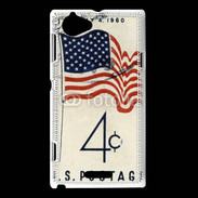 Coque Sony Xperia L Timbre vintage USA
