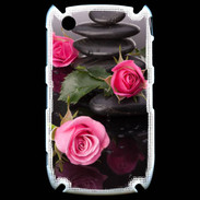 Coque Blackberry 8520 Rose et Galet Zen