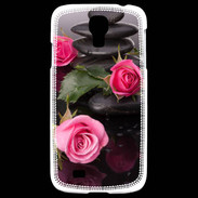 Coque Samsung Galaxy S4 Rose et Galet Zen