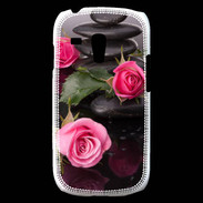 Coque Samsung Galaxy S3 Mini Rose et Galet Zen