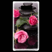 Coque LG Optimus L7 Rose et Galet Zen