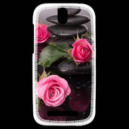 Coque HTC One SV Rose et Galet Zen