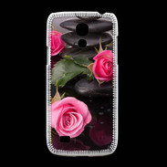 Coque Samsung Galaxy S4mini Rose et Galet Zen