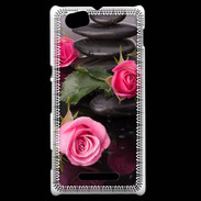 Coque Sony Xperia M Rose et Galet Zen