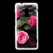 Coque HTC One Max Rose et Galet Zen