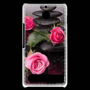 Coque Sony Xperia E1 Rose et Galet Zen
