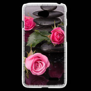 Coque LG L70 Rose et Galet Zen