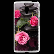 Coque LG F6 Rose et Galet Zen
