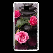 Coque LG F5 Rose et Galet Zen
