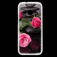 Coque HTC One Mini 2 Rose et Galet Zen