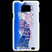 Coque Samsung Galaxy S2 Je ride Les Alpes ZG